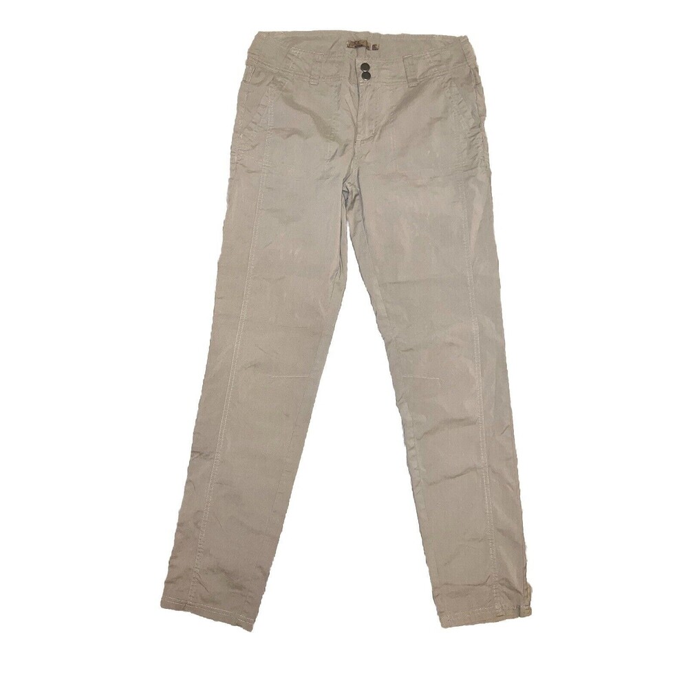 Prana women's size 10 olive green organic outdoor hiking Skinny Pants